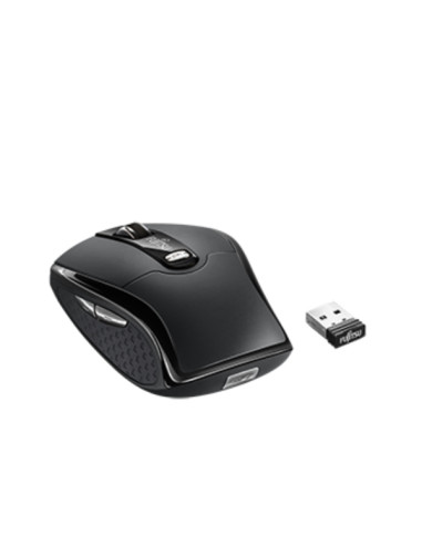 Fujitsu Wireless Mouse WI660, 2.4 GHz, 16 channels, Silent keys (90- noise reduction), Nano USB receiver, Blue LED sensor, 8 