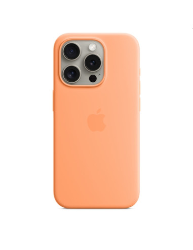 Apple iPhone 15 Pro Silicone Case with MagSafe - Orange Sorbet