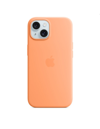 Apple iPhone 15 Silicone Case with MagSafe - Orange Sorbet