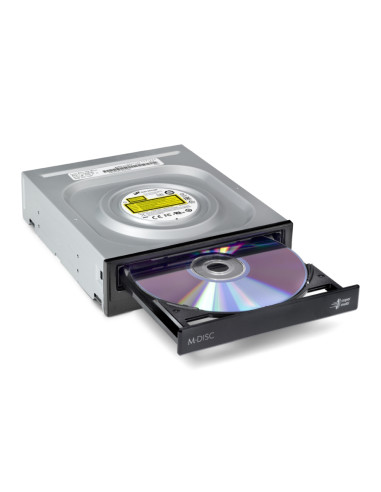 Hitachi-LG GH24NSD1 Internal DVD-RW S-ATA, Super Multi, Double Layer, M-Disk Support, Bare Bulk, Black