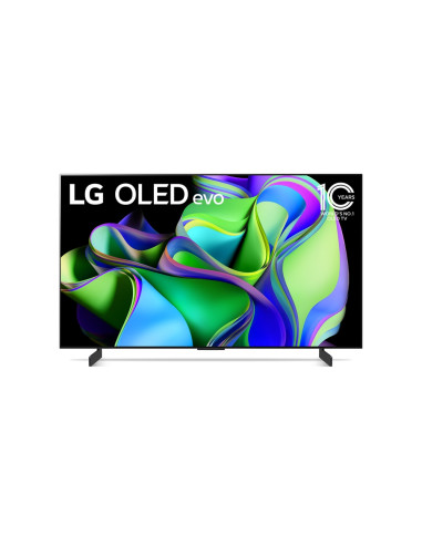 LG OLED42C31LA, 42" UHD OLED evo, 4K (3840 x 2160), DVB-C/T2/S2, Full Cinema Screnn, Alpha 9, 120Hz, ThinQ AI, HDR10, VRR, NV