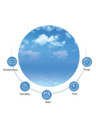 Beurer HM 22 thermo hygrometer, displays temperature, relative humidity, date and time, timer function, sensor buttons