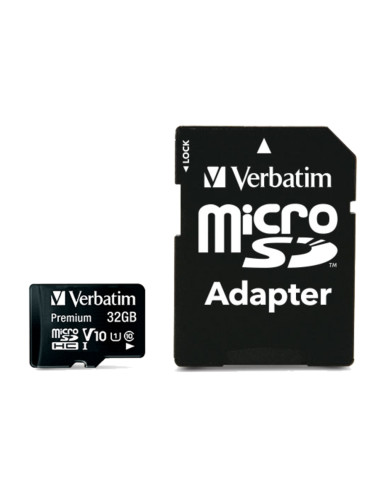 Verbatim micro SDHC 32GB Class 10 (Incl. Adaptor)