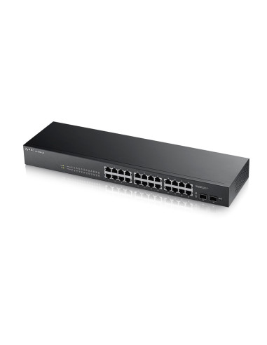 ZyXEL GS1900-24 v2, 24-port GbE L2 Smart Switch, rackmount, fanless