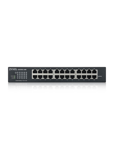 ZyXEL GS1915-24E, 24-port GbE Smart hybrid mode Switch, standalone or NebulaFlex Cloud, rackmount, fanless