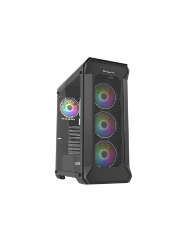 Genesis Gaming PC Case IRID 505 ARGB V2 Midi Tower Window Black