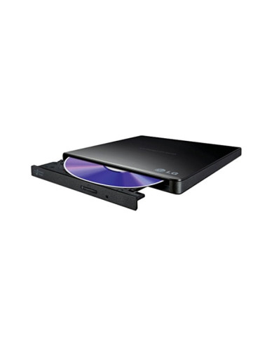 Hitachi-LG GP57EB40 Ultra Slim External DVD-RW, Super Multi, Double Layer, TV connectivity, Black