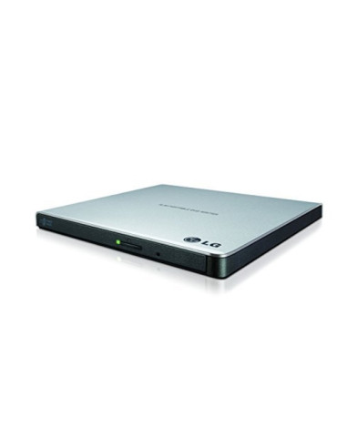 Hitachi-LG GP57ES40 Ultra Slim External DVD-RW, Super Multi, Double Layer, TV connectivity, Silver