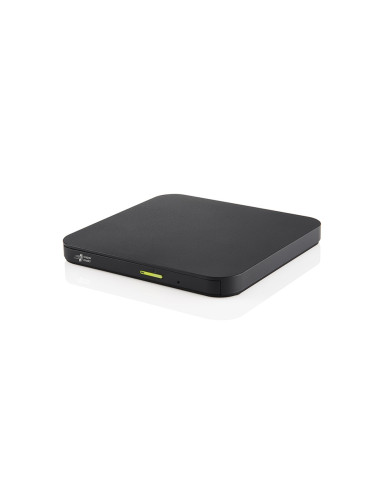 Hitachi-LG GP96YB70 Slimmest External DVD-RW, Super Multi, Lightest, Android Connectivity, Win 10 - MAC OS Compatible, Black