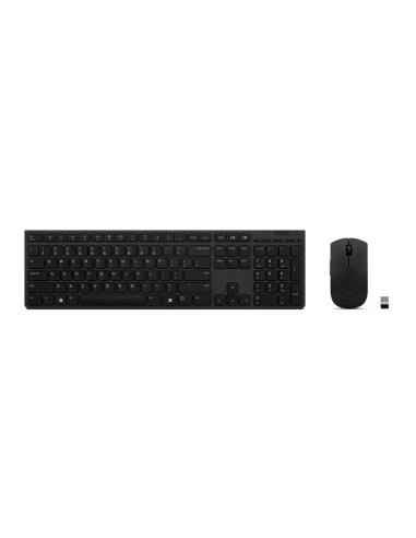 LENOVO Professional Wireless Rechargeable Combo Keyboard and Mouse US English - Euro