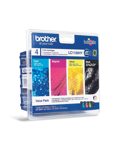 Brother LC-1100HY BK/C/M/Y VALUE BP Ink Cartridge High Yield Set