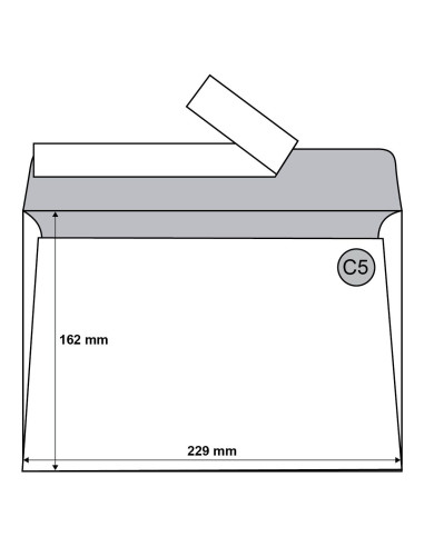 Пликове бели C5 самозалепващи – 162 x 229 mm – 100 бр.