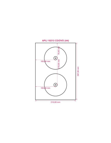 APLI 10213 Прозрачни етикети за дискове с фото качество