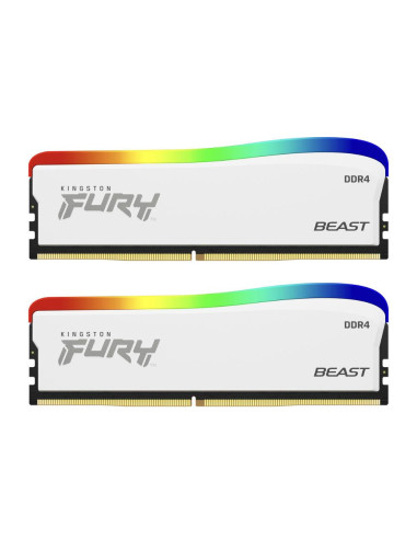 Памет Kingston FURY Beast White RGB 16GB(2x8GB) DDR4 3200MHz KF432C16BWAK2/16