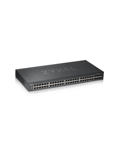 ZyXEL GS1920-48v2, 50 Port Smart Managed Switch 44x Gigabit Copper and 4x Gigabit dual pers., hybrid mode, standalone or Nebu