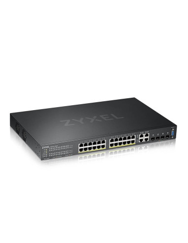 ZyXEL GS2220-28HP, EU region, 24-port GbE L2 PoE Switch with GbE Uplink (1 year NCC Pro pack license bundled)