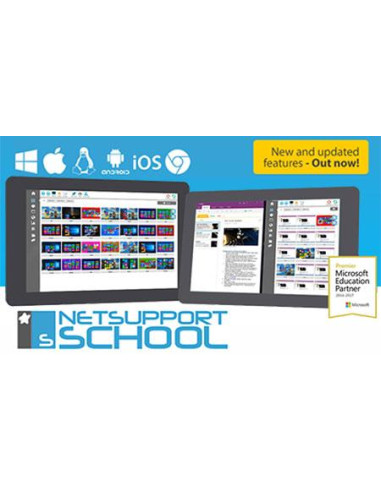 Софтуер за управление работата в класна стая Netsupport school NSS ver.14 +поддръжка за 3 год.