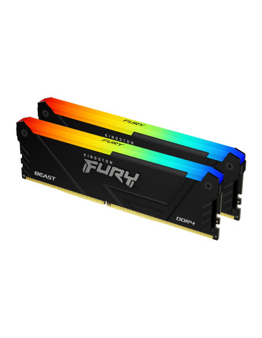 Памет Kingston FURY Beast Black RGB 16GB(2x8GB) DDR4 2666MHz KF426C16BBK2/16