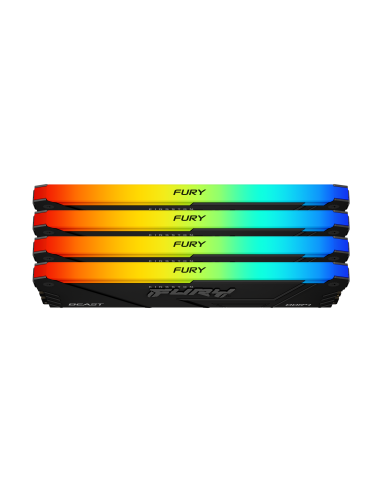 Памет Kingston FURY Beast Black RGB 64GB(4x16GB) DDR4 3200MHz CL16