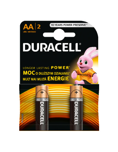 Алкална батерия Duracell Basic 1.5V LR6/AA 2 бр.