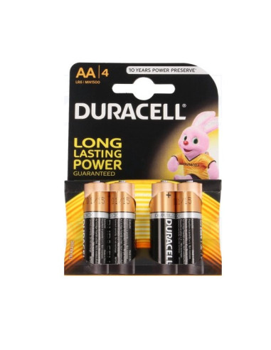 Алкална батерия Duracell Basic 1.5V LR6/AA 4 бр.