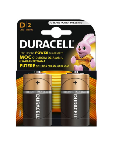 Алкална батерия Duracell Basic 1.5V LR20/D 2 бр.