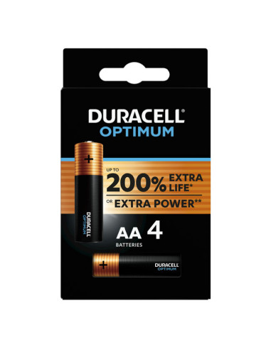 Алкална батерия Duracell Optimum 1.5V AA 4 бр.