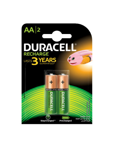 Презареждаща батерия Duracell AA 1300 mAh 2 бр.