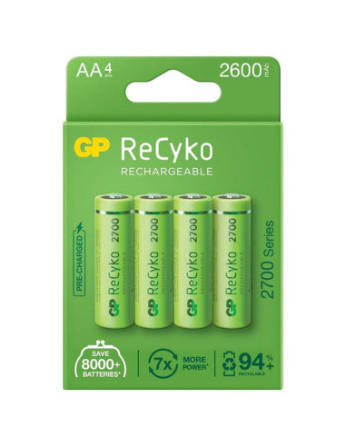 Презареждаща акумулаторна батерия GP R6 AA 2700mAh NiMH 4 бр.