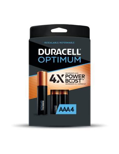 Алкална батерия Duracell Optimum 1.5V AAA 4 бр.