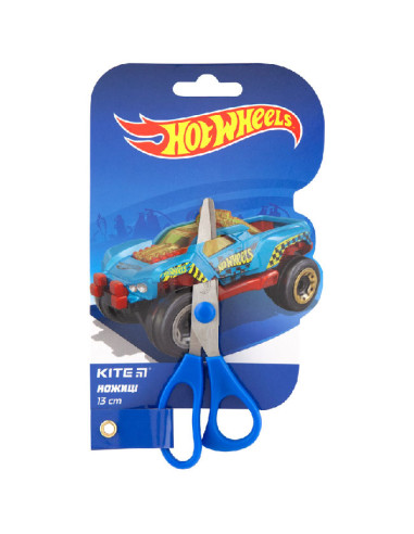 Детскa ножица Kite Hot Wheels 13 cm пластмасови дръжки Блистер