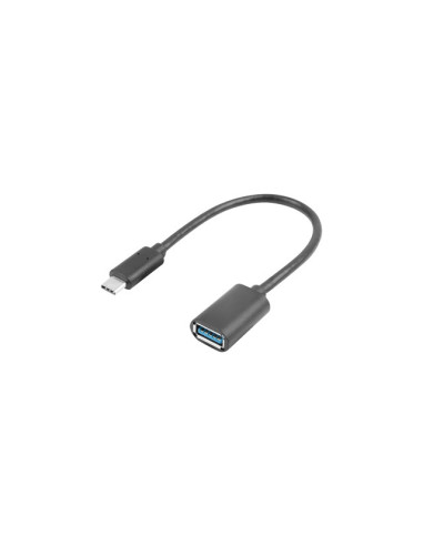 Lanberg Adater Cable USB-C(M) 3.1--gtUSB-A(F) OTG 15CM Black