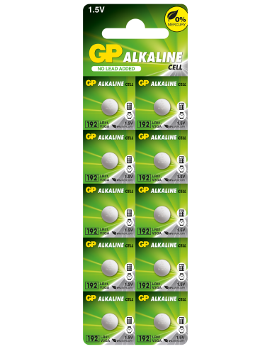 Бутонна алкална батерия GP BATTERIES GP192, LR-41, 1.55V, AG3