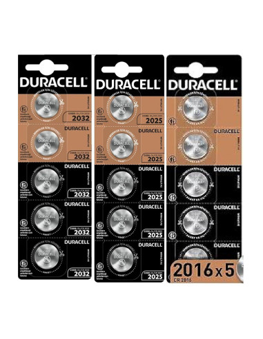 Бутонна батерия, DURACELL CR2016, 3V, 5 бр. в блистер, Литиева, /цена за 1 батерия/