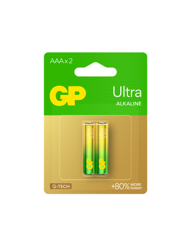 Алкална батерия GP ULTRA LR03 AAA /2 бр. в опаковка/ блистер 1.5V GP,GP24AU