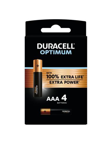 Алкална батерия DURACELL OPTIMUM MX2400 LR03 AAA /4 бр. в блистер/ 1.5V