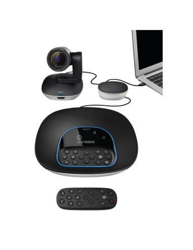 Logitech ConferenceCam Group, Full HD, Up To 14 Seats, Remote Control, HD Zoom, Autofocus, Black