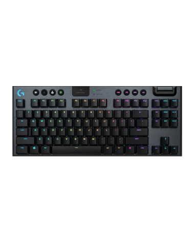 Безжична геймърска механична клавиатура Logitech, G915 TKL Black Lightsync RGB, GL Linear суичове