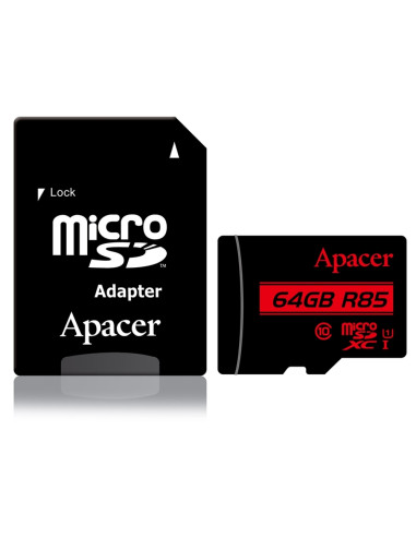 Apacer 64GB microSDXC Class 10 UHS-I (1 adapter)