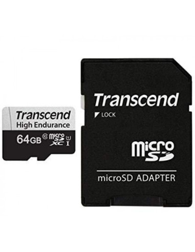 Transcend 64GB micro SD w/ adapter U1, High Endurance