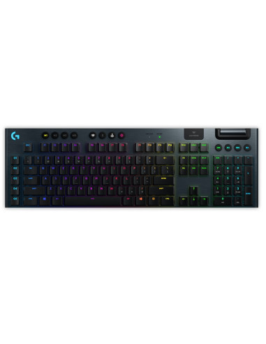 Безжична геймърска механична клавиатура Logitech, G915 Lightsync RGB, Tactile суичове