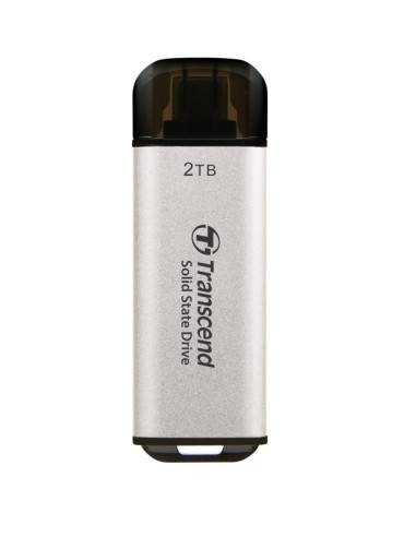 Transcend 2TB, USB External SSD, ESD300S, USB 10Gbps, Type C, Silver