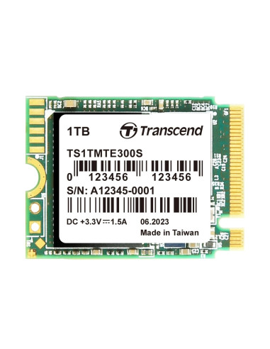 Transcend 1TB, M.2 2230, PCIe Gen3x4, NVMe, 3D TLC, DRAM-less