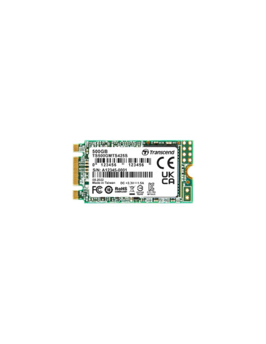 Transcend 500GB, M.2 2242 SSD, SATA3 B+M Key, TLC