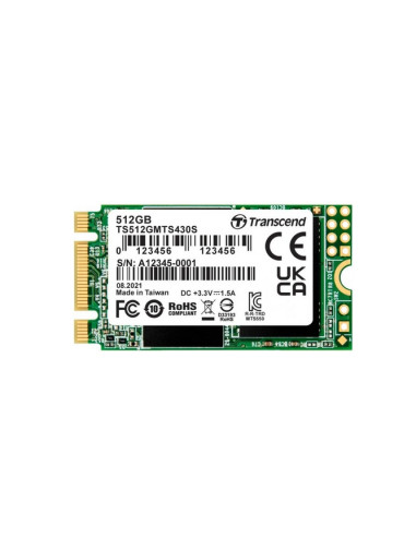 Transcend 512GB, M.2 2242 SSD, SATA3 B+M Key, TLC