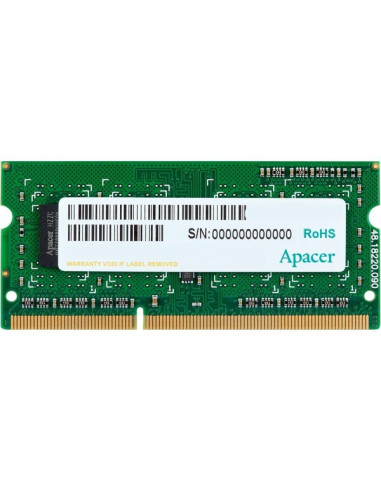 Apacer 4GB Notebook Memory - DDR3 SODIMM PC10600 512x8 @ 1333MHz