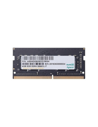 Apacer 4GB Notebook Memory - DDR4 SODIMM 2666MHz