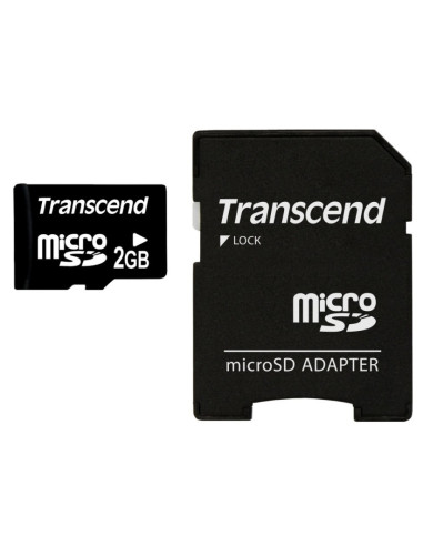 Transcend 2GB micro SD (with adapter)