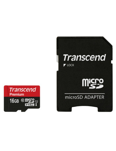 Transcend 16GB micro SDHC UHS-I Premium (with adapter, Class 10)