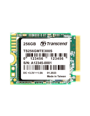 Transcend 256GB, M.2 2230, PCIe Gen3x4, NVMe, 3D TLC, DRAM-less